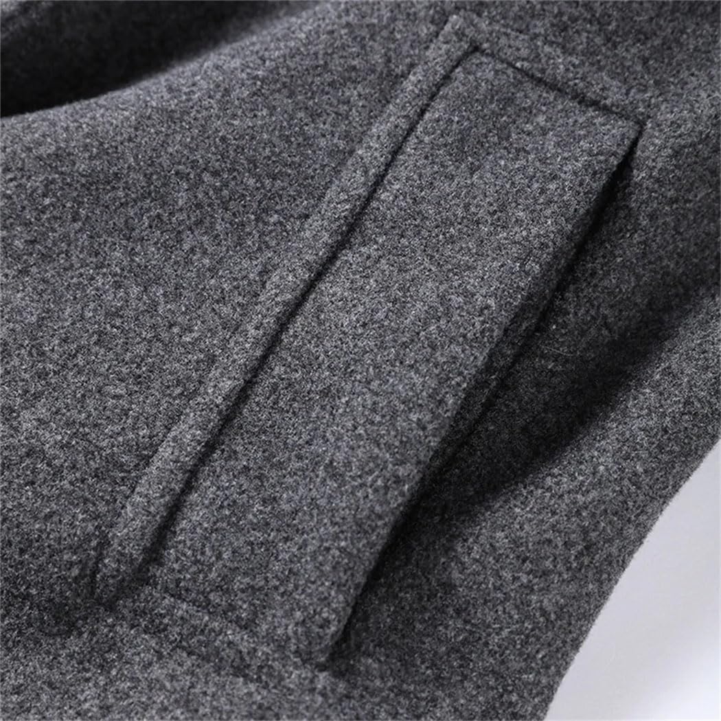Women's Elegant Thicken Woolen Overcoat Lapel Double Breasted Long Jackets Winter Comfortable Warm Trench Coat