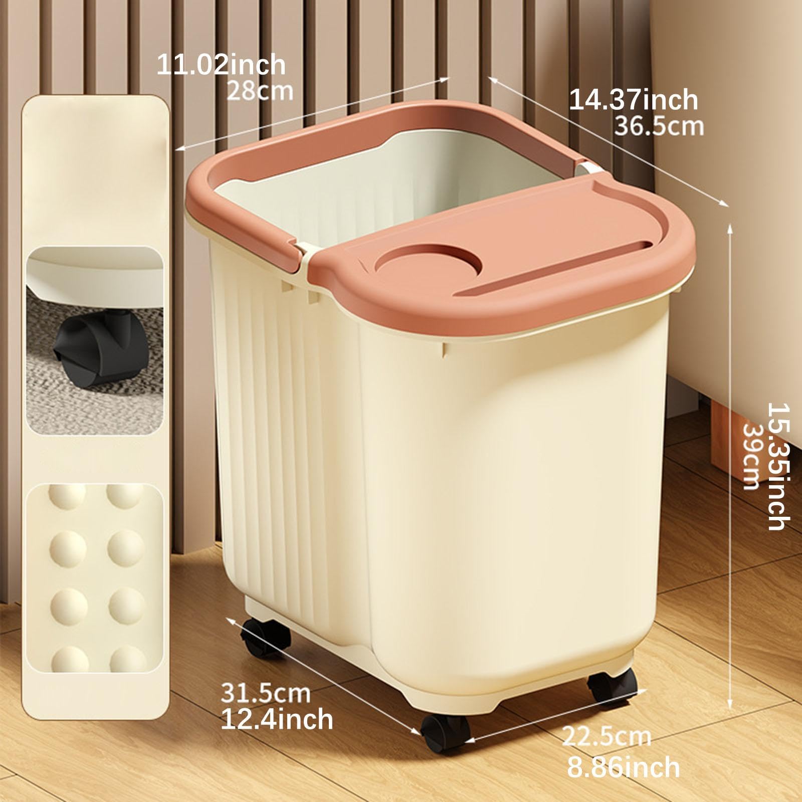 Pediluvio, Bacinella per Pedicure, Bacinella per Massaggio Ai Piedi, Realizzata in Polipropilene, Comoda E Antiscivolo Maniglia, Ideale Come Regalo O, Beige, L with Wheels