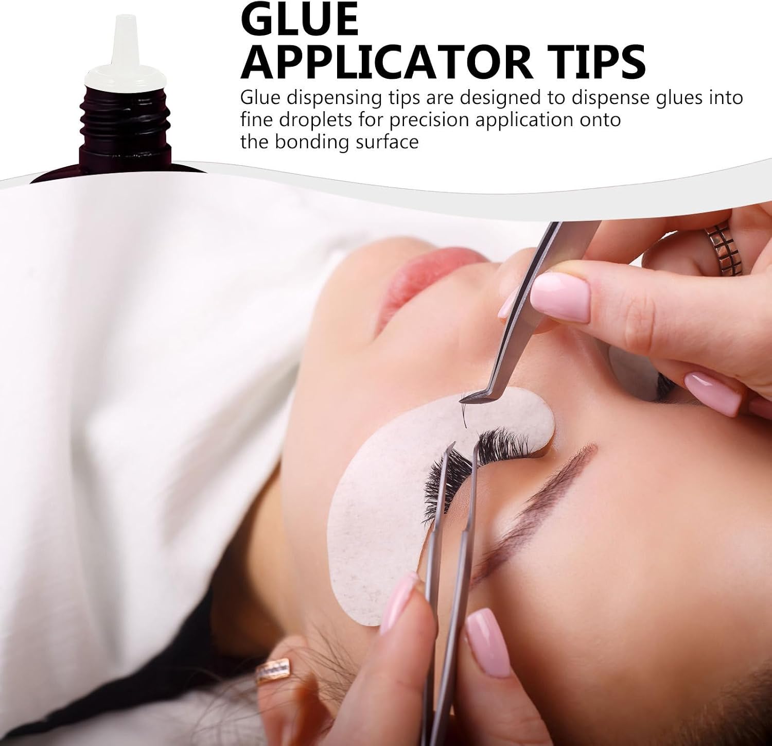 100pcs White Abs Lash Extension Plugs for Eyelash Extension Tools, Safe Replacement Lash Glue Bottle Stopper Caps, Suitable for Professional and Family Use