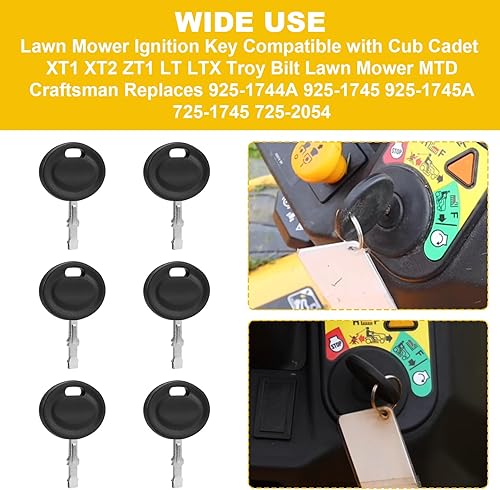 Miniatura 6 de 625-05000 625-05002 925-2054A 925-1745A Reemplazo de llaves de encendido para Cub Cadet XT1 ZT1 LT LTX Troy Bilt Cortacésped Craftsman MTD Reemplaza
