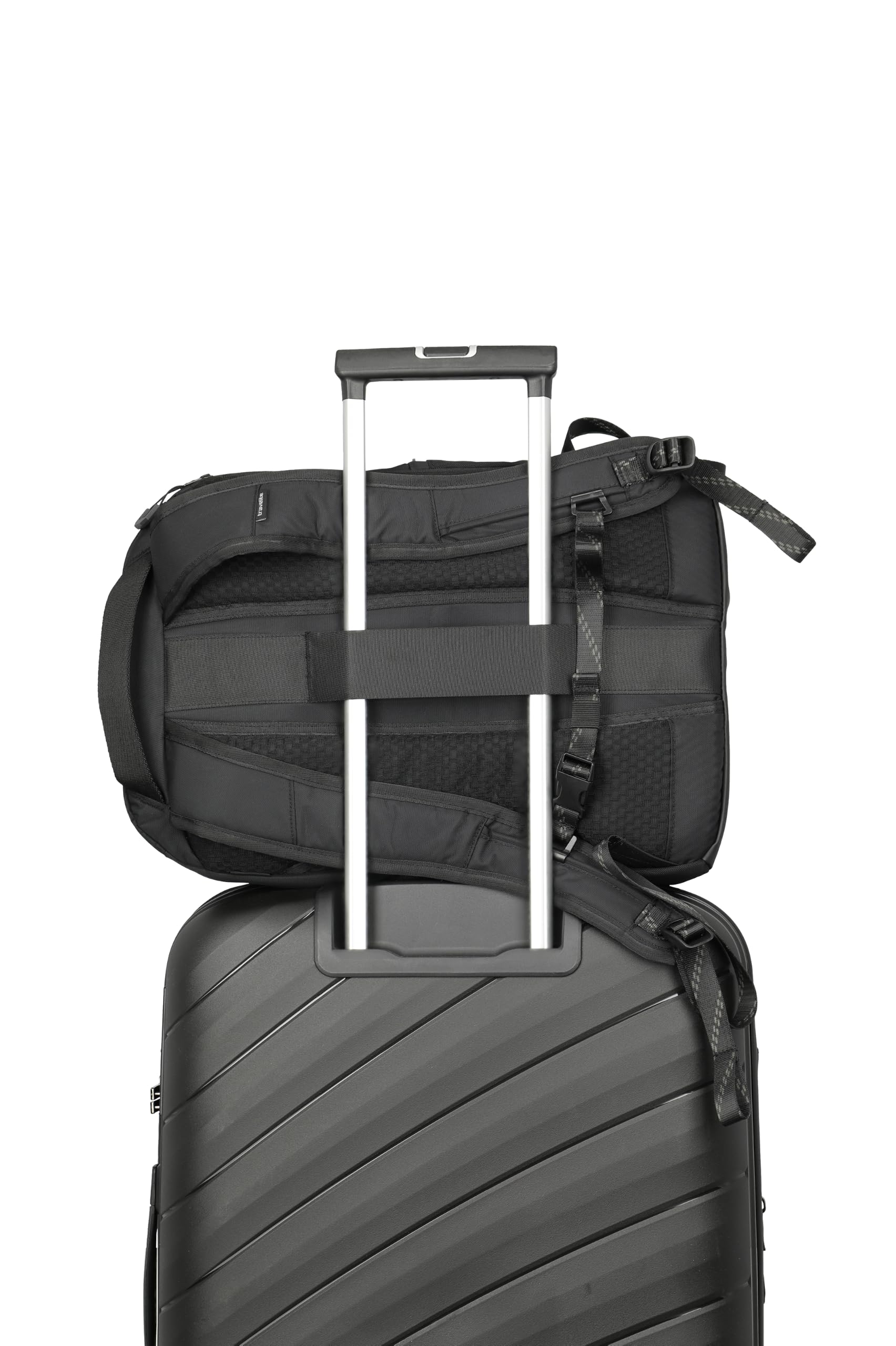 Travelite Rucksack VENTURE LINE Größe M, 22 Liter, Laptop bis 15,6 Zoll | Reiserucksack aus robustem Nylon mit Aufsteckfunktion, Handgepäck fürs Flugzeug, Daypack für Damen & Herren, Business & Uni