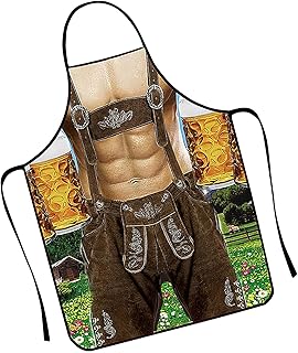 Schürze für Frauen, Schürze 'Oktoberfest' - Lustiger Rock im Kostüm im 3D Kostüm - Bequeme deutsche Kleidung mit Taschen für Kochkleidung Kochchef Backen Grill