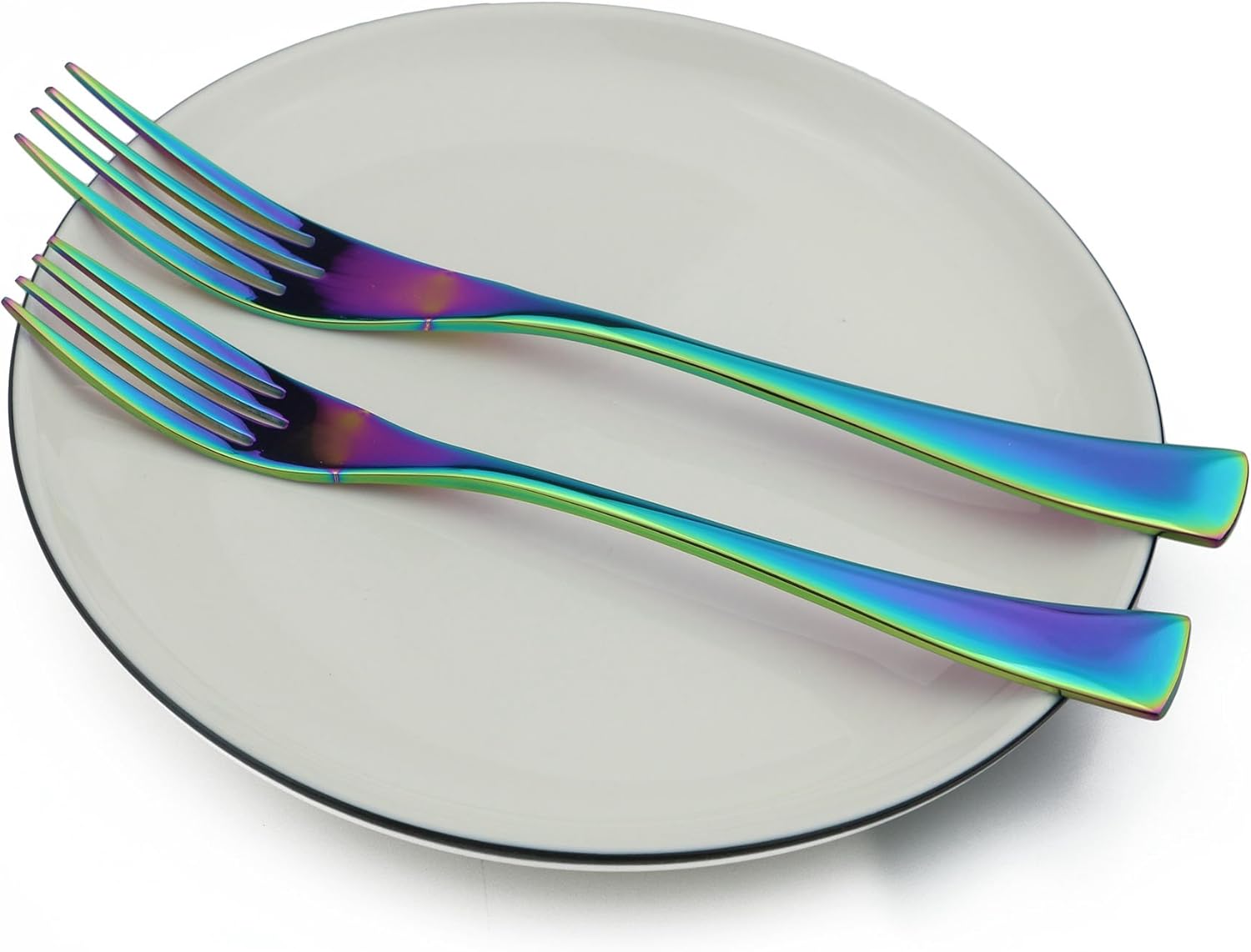 Luxury 20 Pieces Colorful Rainbow Flatware Set, Mirror Polishing 18/10 Stainless Steel Dinnerware Set Knife Spoon Fork Silverware Set, Service for 4