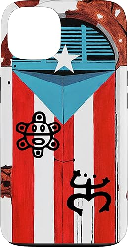Funda para iPhone 13 con bandera de Puerto Rico Coqui Sun Taíno Boricua Pride