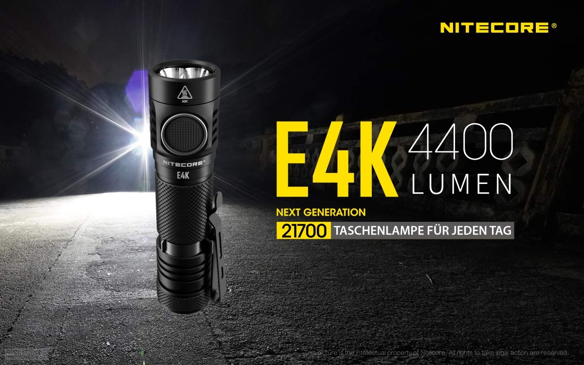 NITECORE E4K 4400ルーメン Amazon | NITECORE E4K ハンドライト 4400ルーメン CREE XP-L2 V6 LED