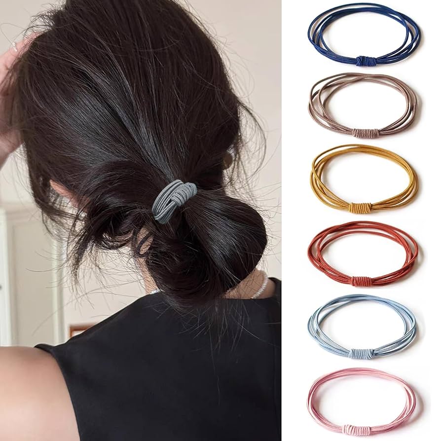 ヘアゴム 跡がつかない 髪ゴム 髪留め12本セット おしゃれ 太めブラック ヘアゴム 跡がつかないゴム シームレス 学生応援 10本 12本