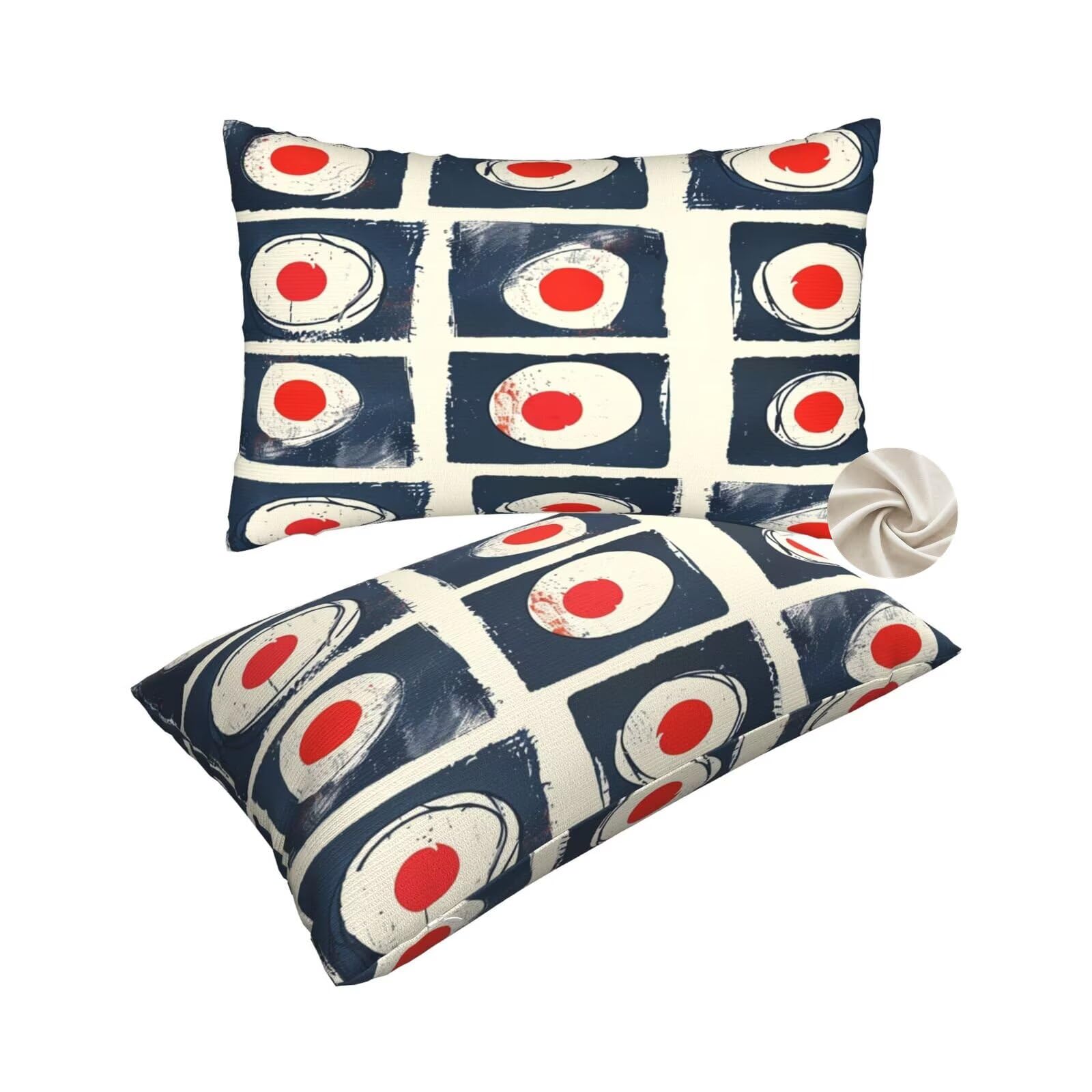 Douce housse de coussin géométrie et finitions vintage pour décoration de lit de luxe