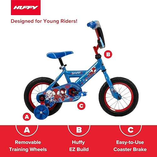 Miniatura 4 de Huffy Disney and Marvel - Bicicleta infantil de 1216 pulgadas para niños, múltiples opciones de color y diseños disponibles, ideal para mayores de 3