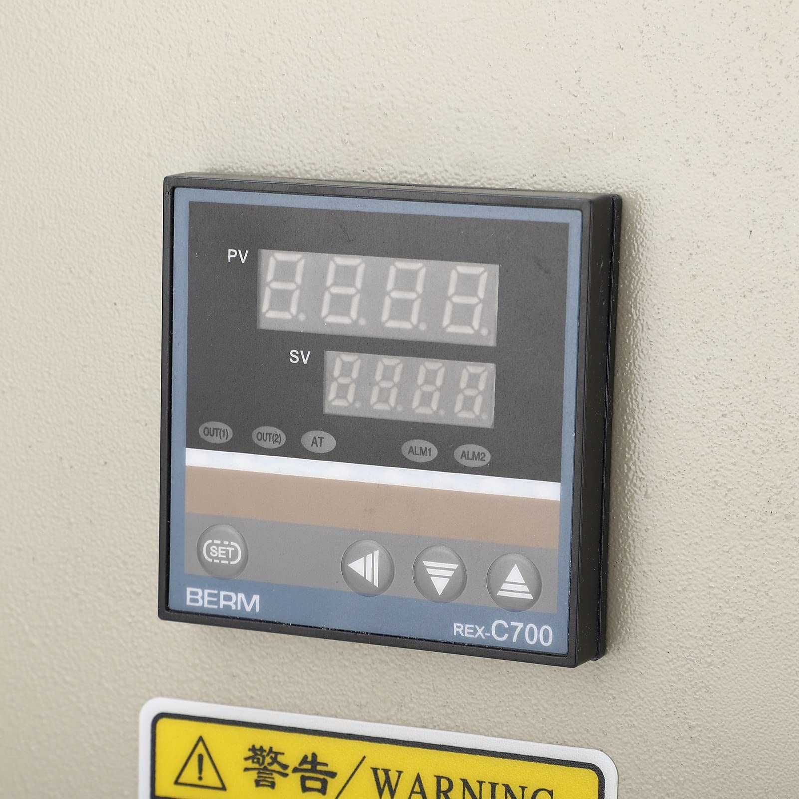 FTVOGUE Inteligentna Skrzynka Kontroli Temperatury PID Stal Nierdzewna ABS 3-fazowy Regulator Temperatury Termopary 4KW 220VAC 32 do 752 Fahrenheita do Grzejników Piekarniki Warsztaty