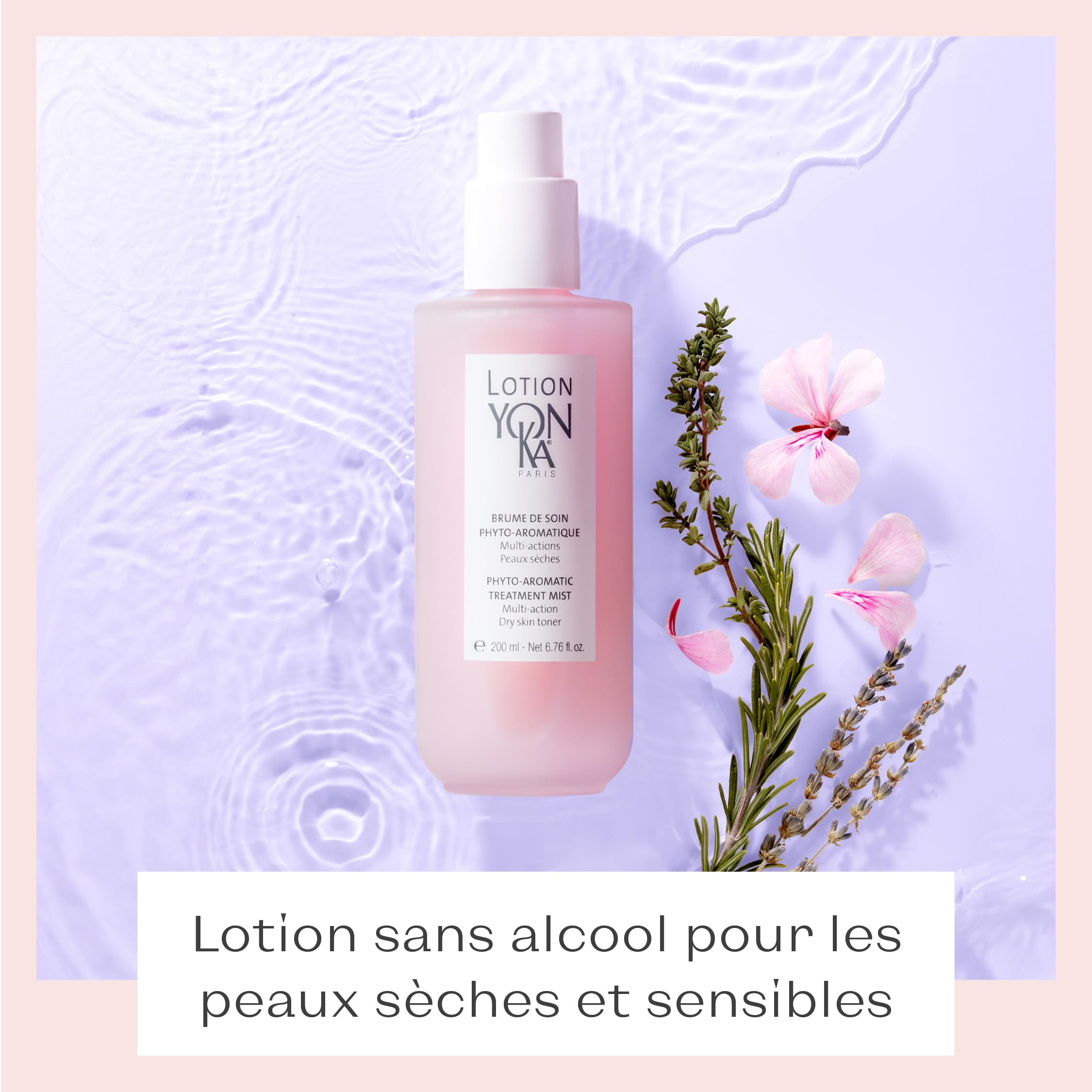 Lotion Tonique Yonka pour Peaux Sèches 200ml - Brume Vivifiante Sans Alcool - Hydrate, Purifie, Apaise et Rééquilibre - Aux 5 Huiles Essentielles - Spray Vaporisateur