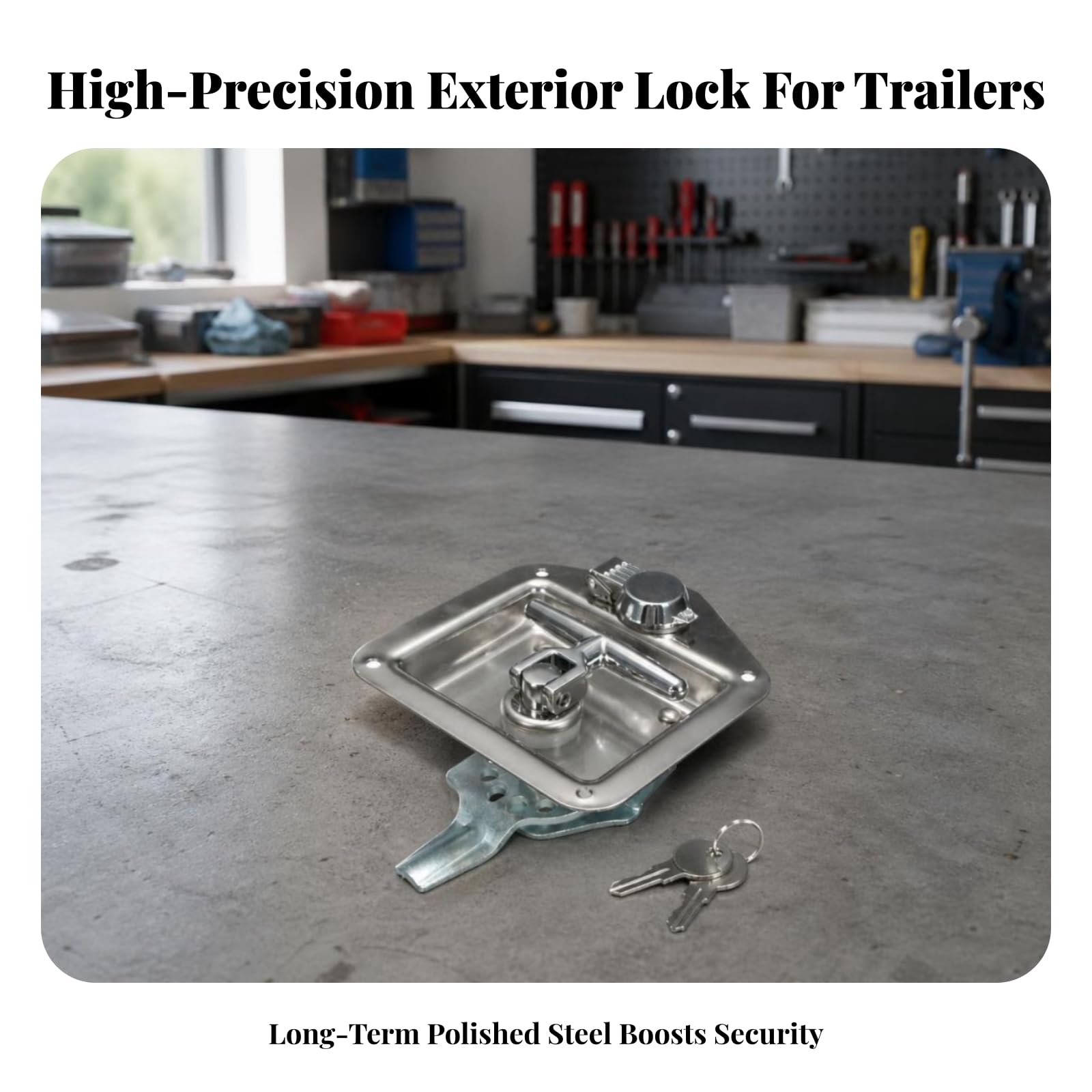 Trailer Panel Lock Anhängerschloss Schließsystem Paddleverschluss T-griff Riegel Edelstahl Gehäusewechsel Langlebig Rostbeständig mit, Industrieller Stil, Material Edelstahl