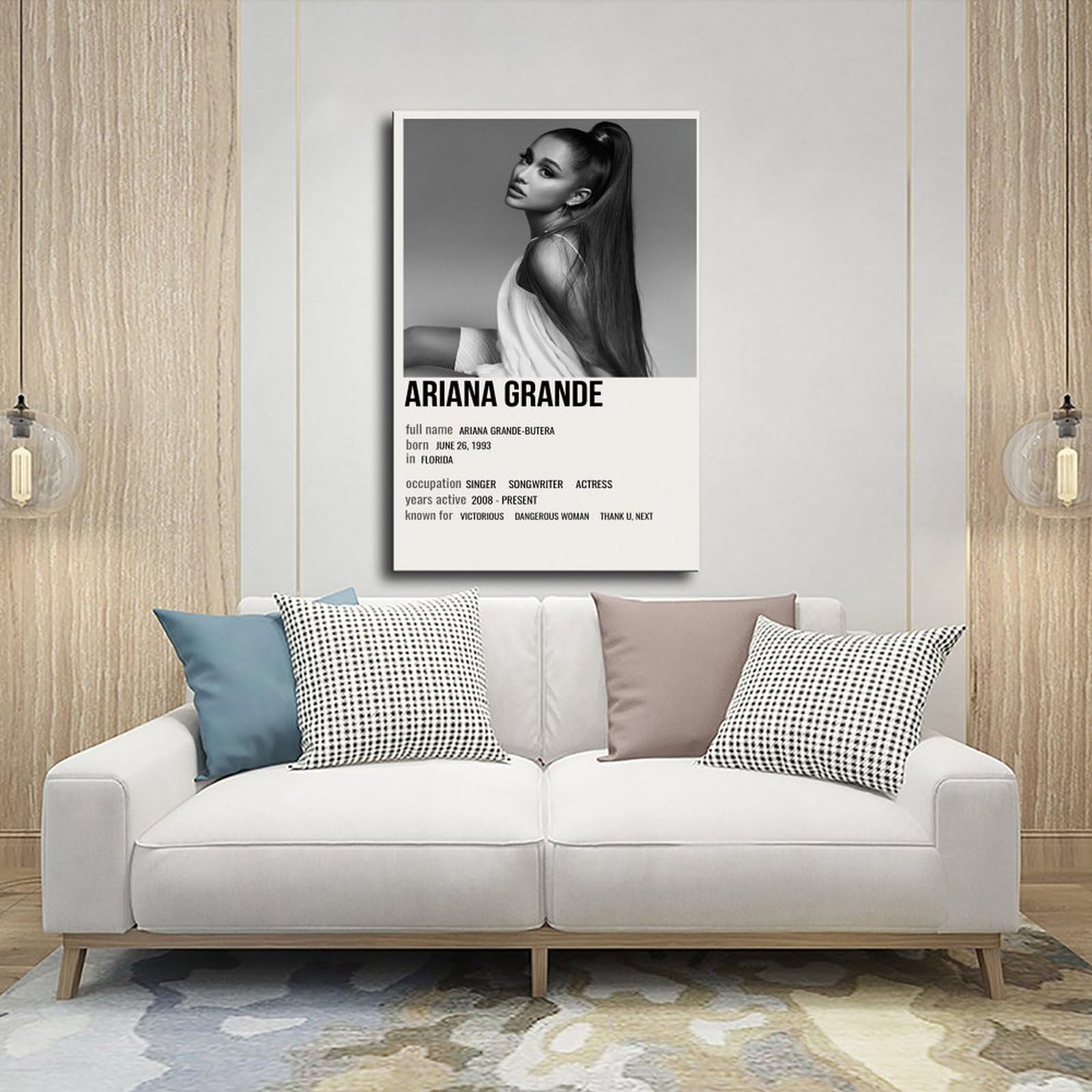 Poster Ariana Grande Sur Toile - Décoration Murale 50 X 75 Cm - Pour Chambre, Salon, Bureau - 4