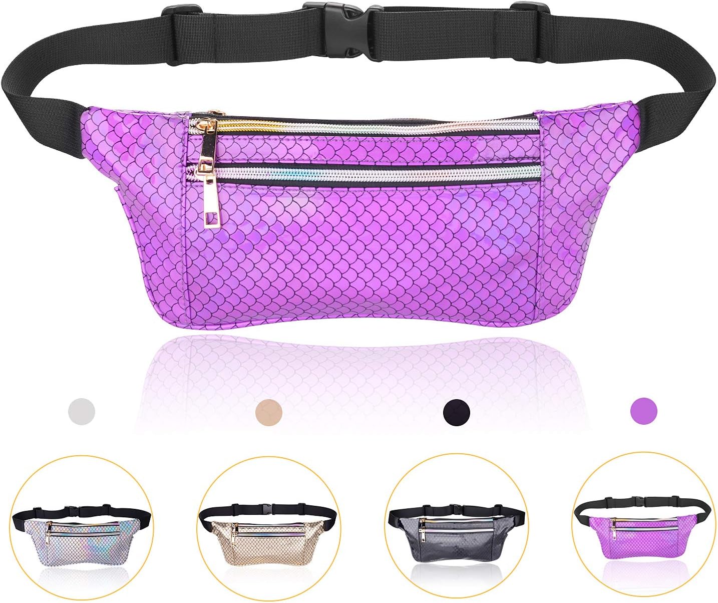 KATELUO Waist Bag,Fanny Pack for Women-Pack Belt Bag Waist Pouch Travel Running Cycling Sports Bag