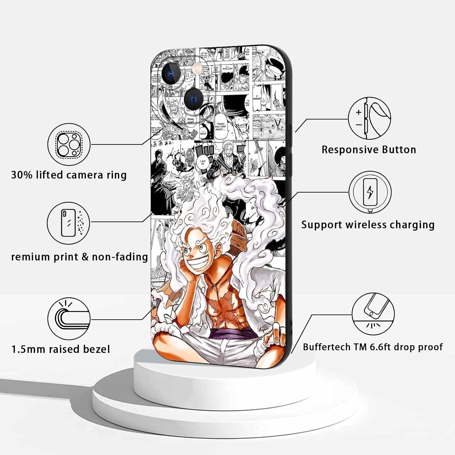 4 Confezioni Manga Character Custodia per iphone 16 pro