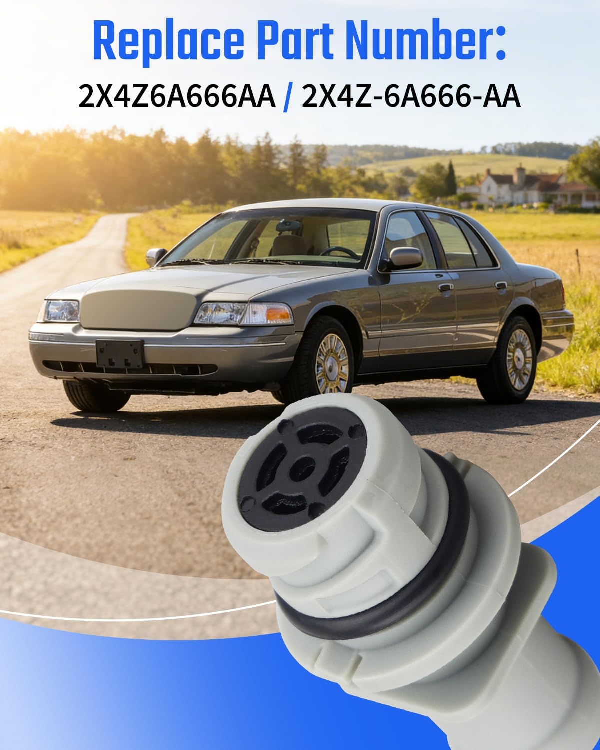 PCV Valve Replacement Replace 2X4Z6A666AA, Fit for Ford, Lincoln & Mercury Models 2003–2019, Direct-Fit Positive Crankcase Ventilation Valve