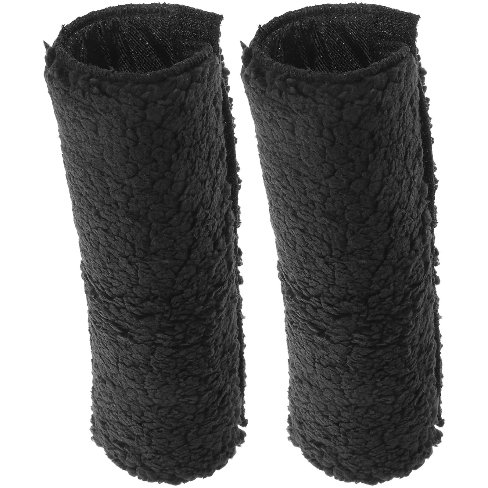 Funda para Repozos de Silla Desmontable de Piel de Oveja Almohadilla Anslizante y de Vellón para Sillas de Oficina Ruedas 1 Par Cojín Cómodo para Alivio