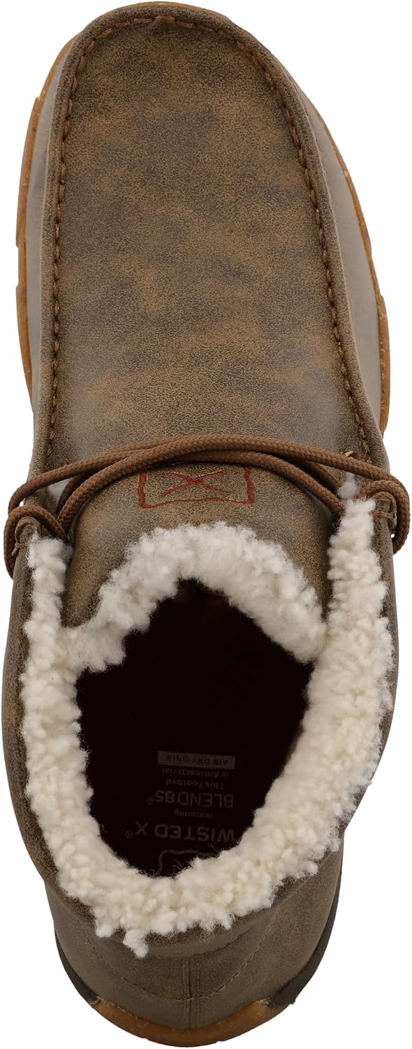Twisted X Men's Chukka Driving Moc, Moc Toe, Bomber & Fur Lining, 9.5 M
