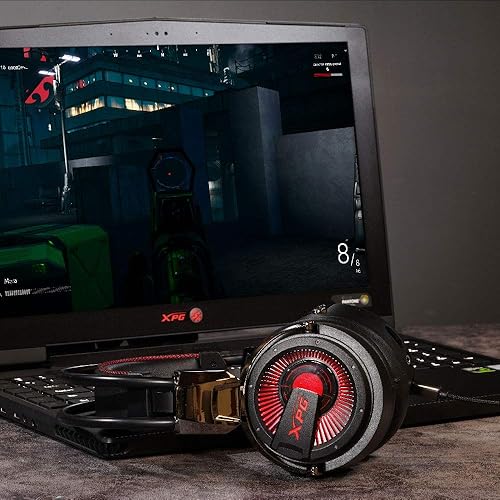 Vista 8 de XPG Precog - Auriculares para juegos con micrófono de alta fidelidad duales controladores 7.1 sonido envolvente virtual (XPG Precog), talla única
