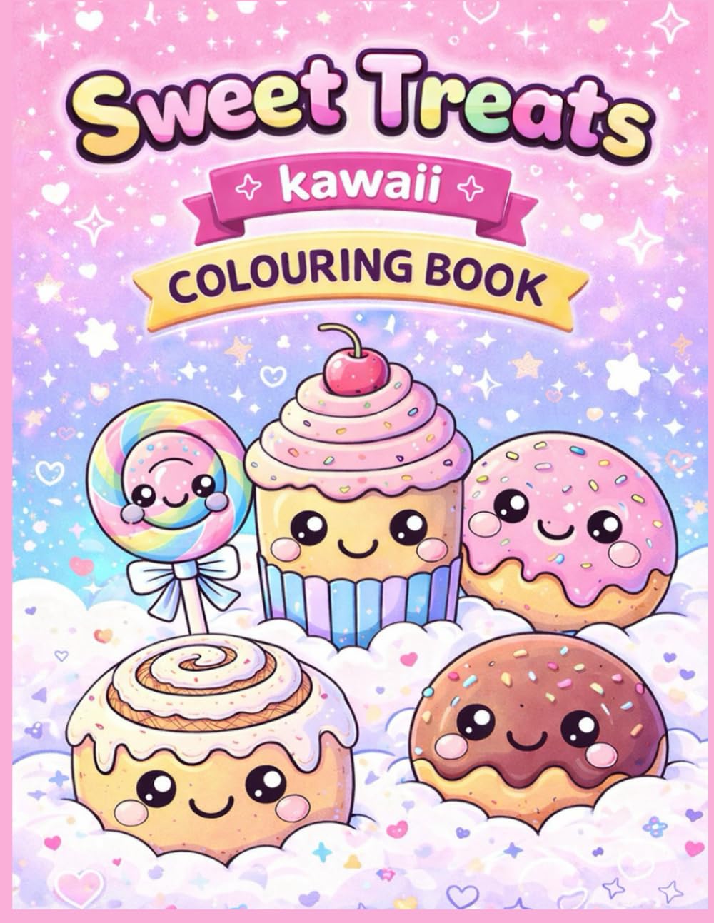 Kawaii Sweet Treats Coloring Book: Cute & Fun Desserts for Kids and Adults: Adorable Kawaii Cakes, Donuts & Sweet Treats – Bold & Easy Coloring Pages for All Ages (Kawaii Fun Coloring Book Series)