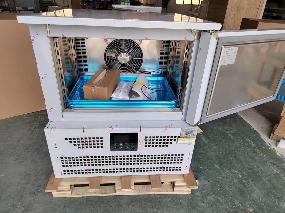 Kolice Commercial Heavy Duty 5 Trays Bakery Shock Freezing Blast Chiller & Freezer, Chest Freezer, Frozen Dough Blast Freezer for Restaurant, School Kitchen-Lowest Temperature -40°F(-40°C)