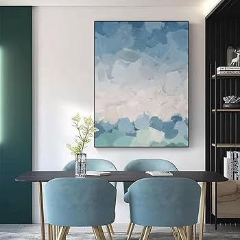 Amazon｜アート7月モダンシンプル抽象油絵リビングルーム廊下