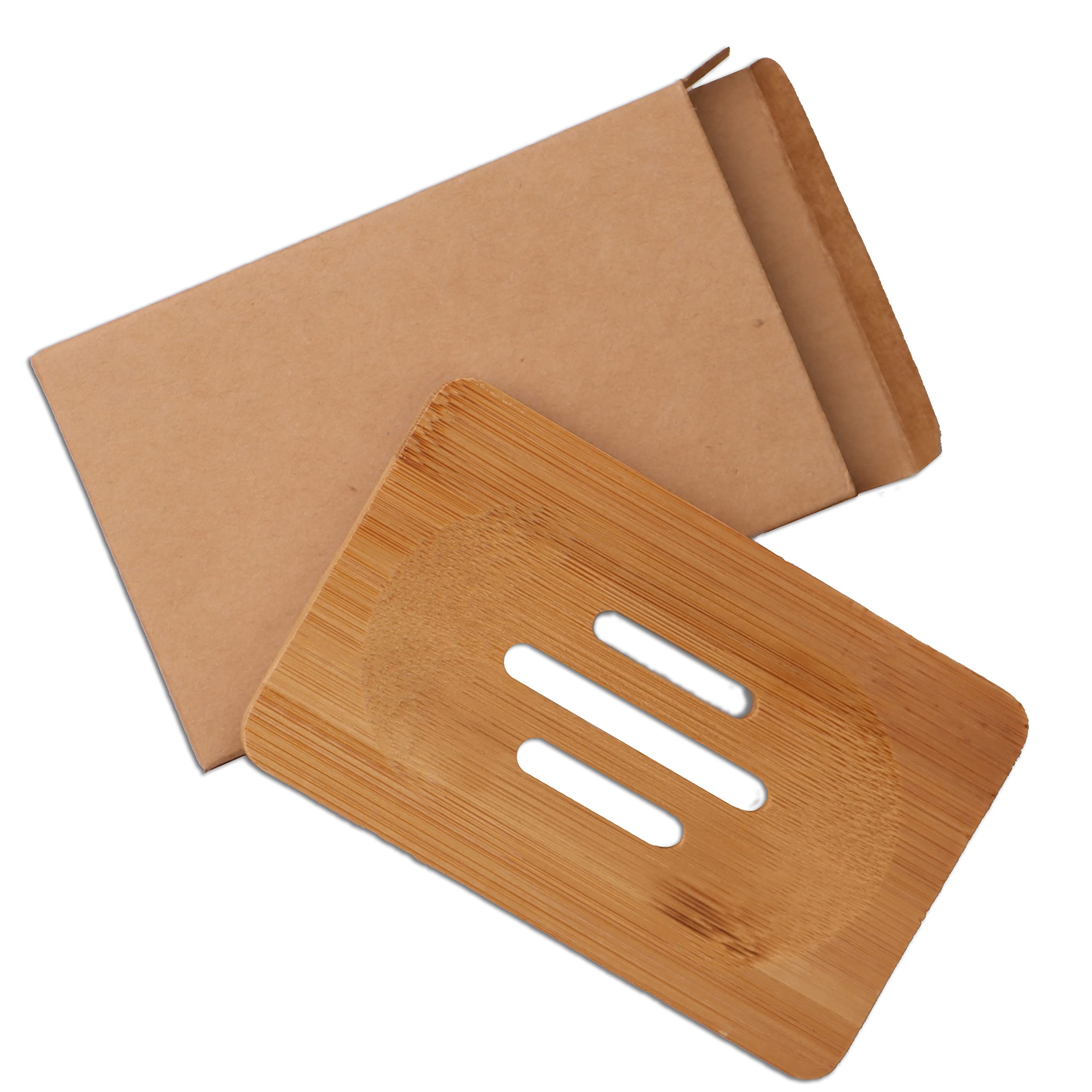 DIVCHI Natural Wooden Bamboo Soap Dish Storage Holder Handmade Soap Holder for Bathroom Shower, Soap Dish,Sponges