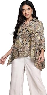 Aarke Ritu Kumar Black Tasavur Kaftan Top Price In India