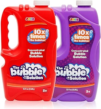 Amazon.com: JOYIN 2 Bottles Bubbles Refill Solutions 64oz (up to 5 ...