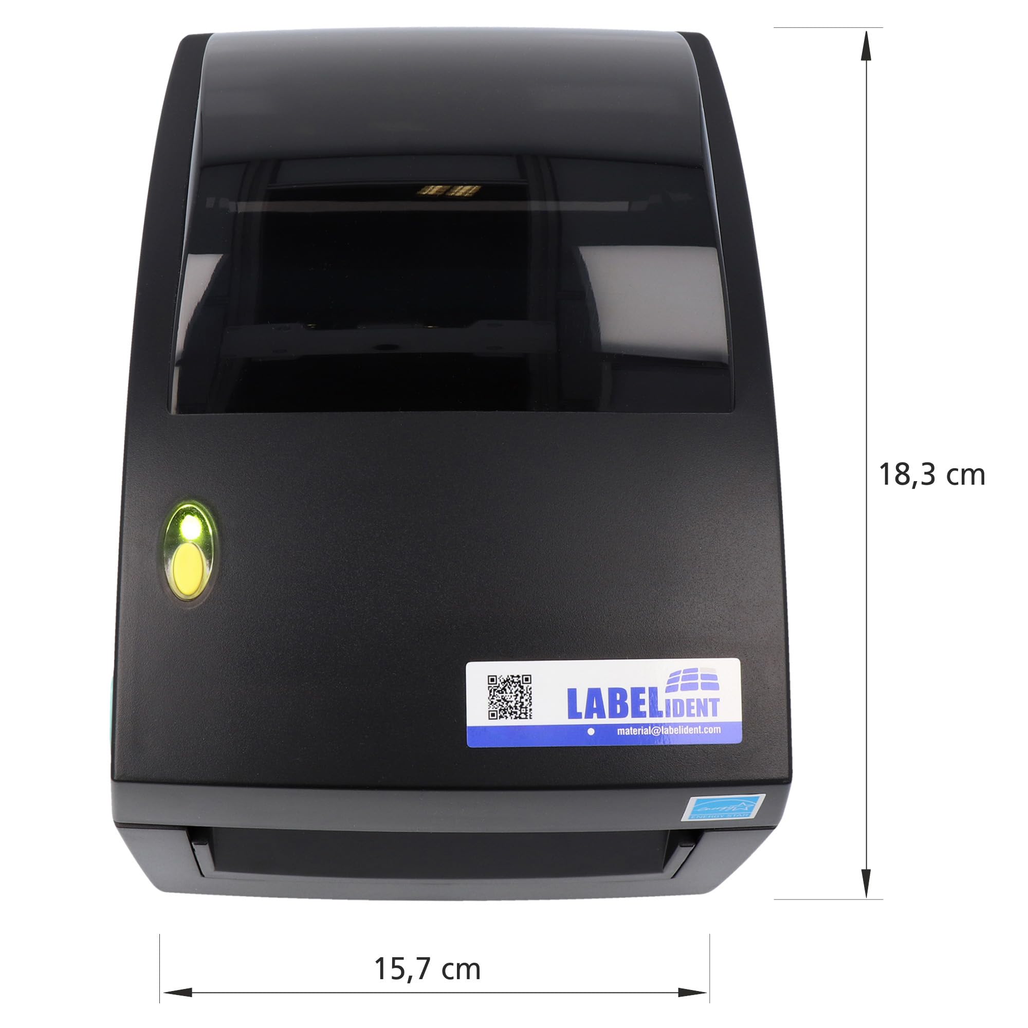Labelident Versandetikettendrucker BP41 (203dpi) Thermodirektdrucker, Barcode Etikettendrucker mit USB, für DHL, DPD, FedEx, GLS, Hermes, UPS, Zebra Versand