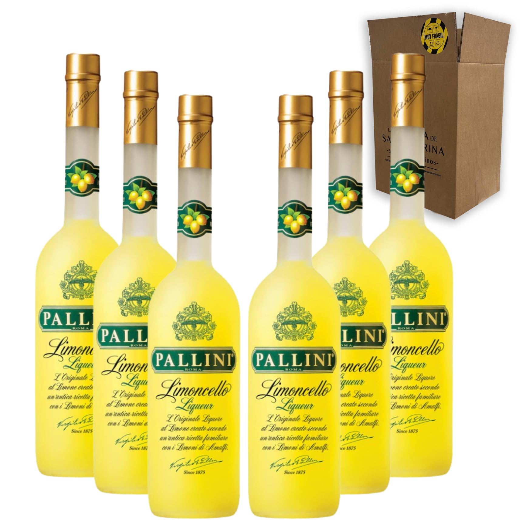 Limoncello Pallini - Celebra los momentos especiales con el licor perfecto Pack 6-70cl