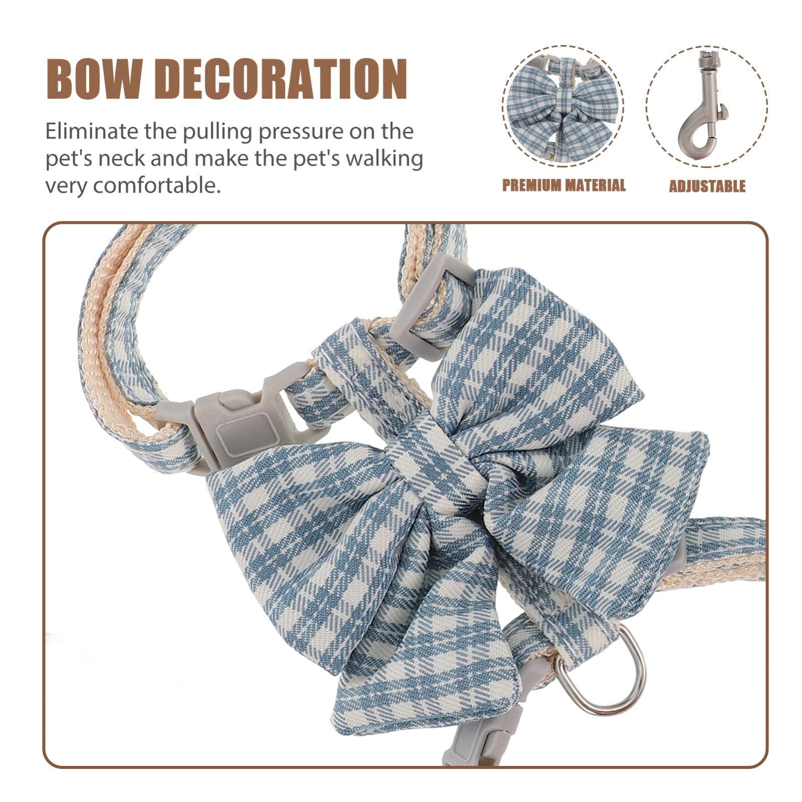 POPETPOP 4sets Pettorina Regolabile Per Gatti Con Guinzaglio Di Traction Leash Per Cani e Gattini Design Comfortevole e Stile Alla Moda Per Passeggiate Sicure