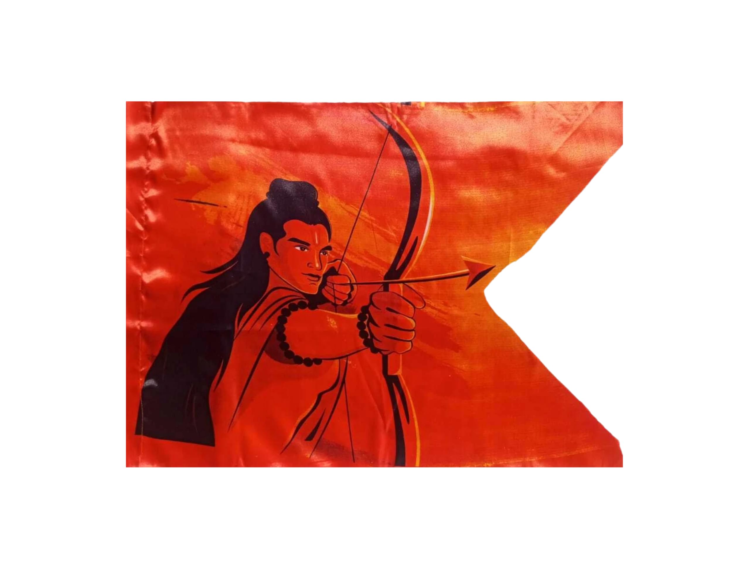 Jhanda Jai Shree Ram Ji Flag Digital Print Ram Mandir Jhanda Triangle prabhu ramji ki pataka, kesariya jhanda jai shri ram printed Temple Flag/Jhanda Dhwaj Pataka Size 30x45 inch (Pack of 1)-image-17