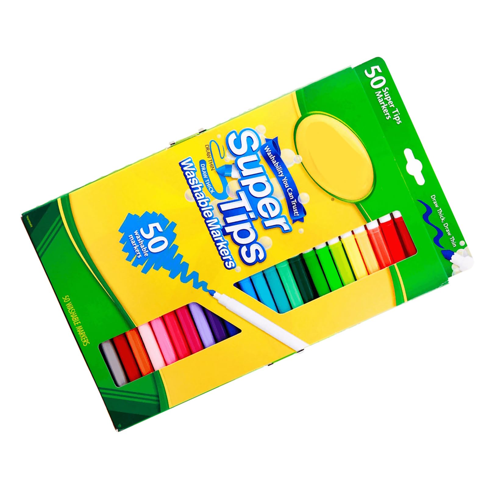 Set di Pennarelli da Disegno Colorati Lavabili e Sicuri con Asta Sottile per Forniture Artistiche di Lunga Durata per Bambini (50 colori)
