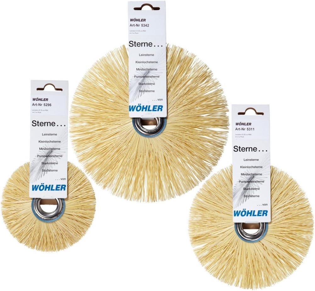 Wohler 3710 Stars Brush Set PEK (Pack of 8)