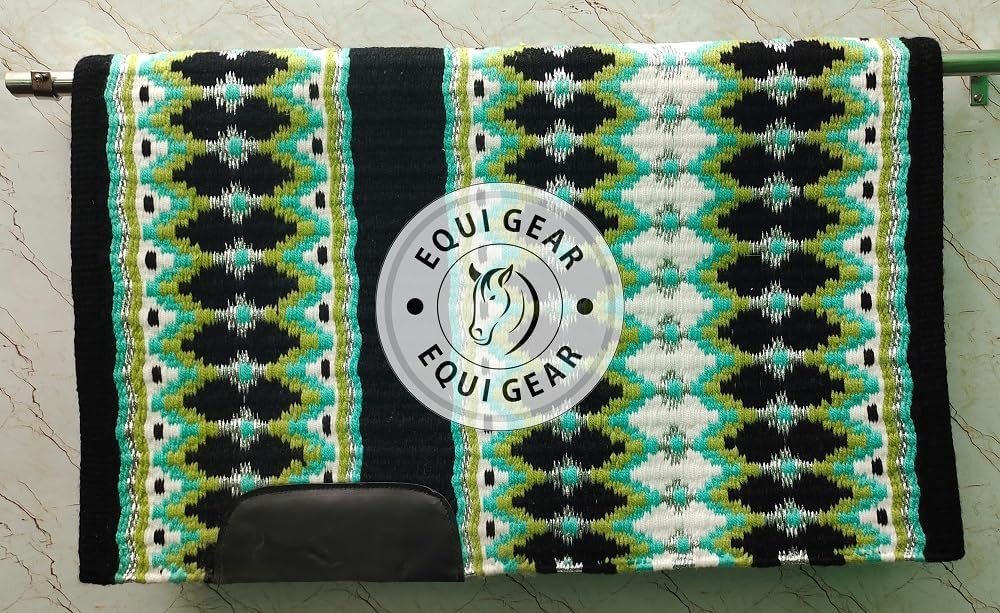 Horse Western Show Saddle Blanket/New Zealand Wool Western Saddle Blanket Top Wool Pad Sensor Flex (Customization Available) N270