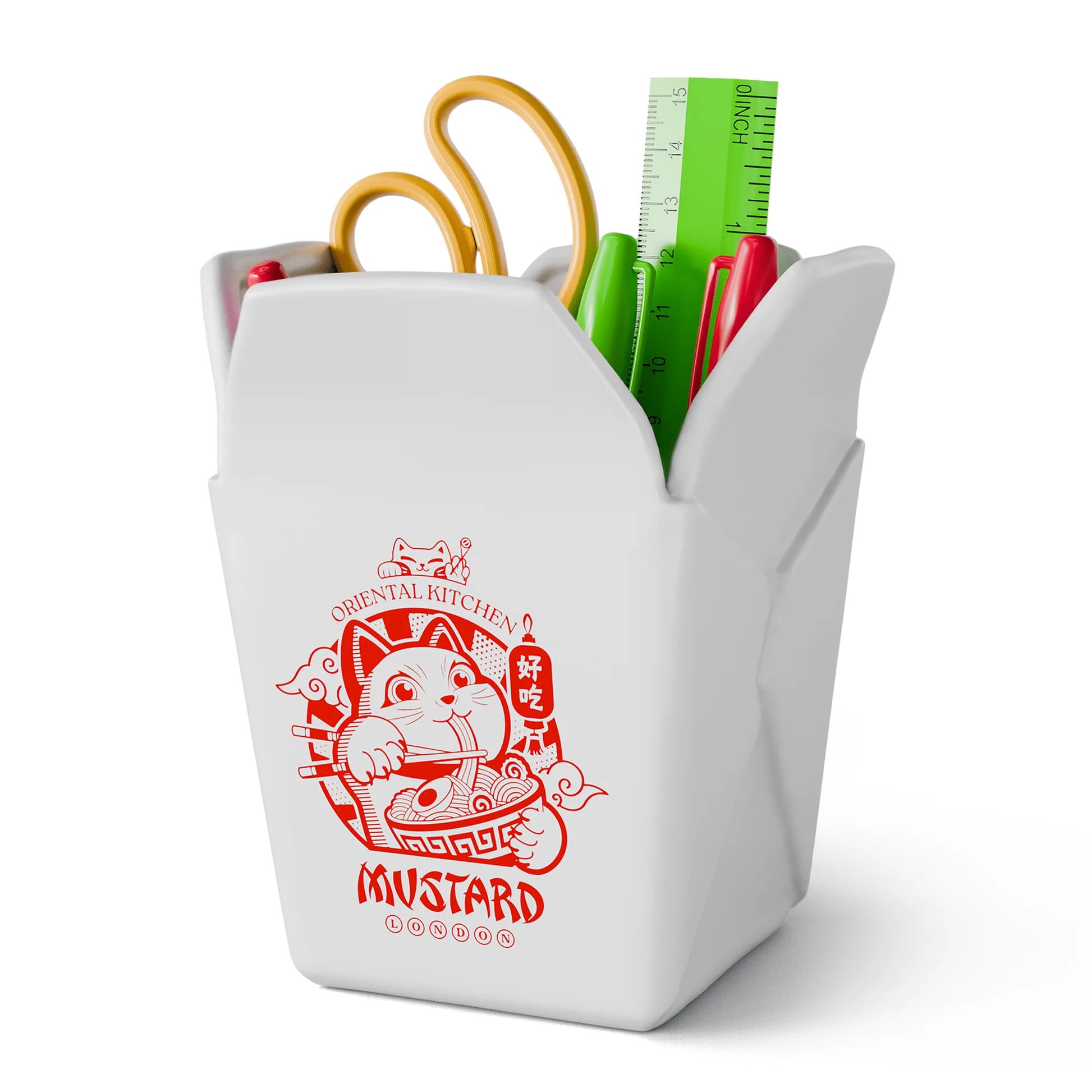 Mustard Takeaway Pen Pot Perfect for your Stationery, Makup, Plants