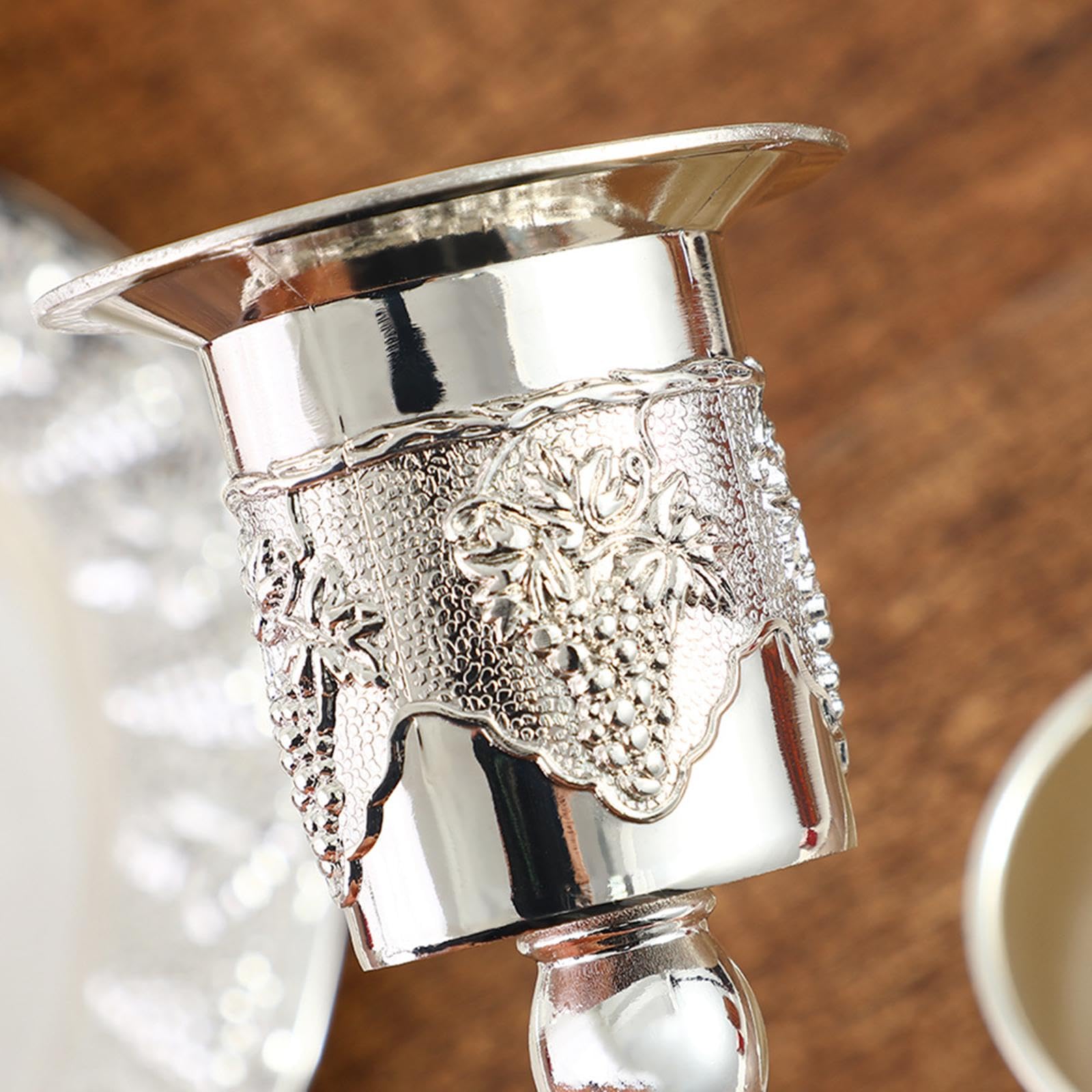 KESOTO Set di Decanter E Bicchieri per Vino, Calici da Vino in Metallo, Ornamenti retrò, Decorazioni, Decanter E Bicchieri, per Feste, Cene E FESTIVITÀ