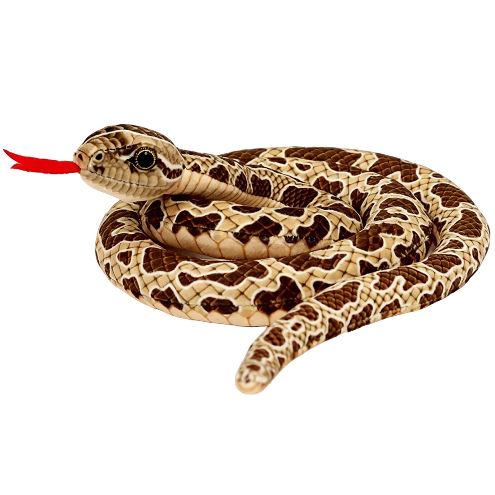 WQorphix 100cm Snake Teddy, Realistic Snake Plush Toy for Boys and Girls, Soft and Huggable Fake Snake, Jungle Theme Decoration, Party Prank Prop, Playtime Companion