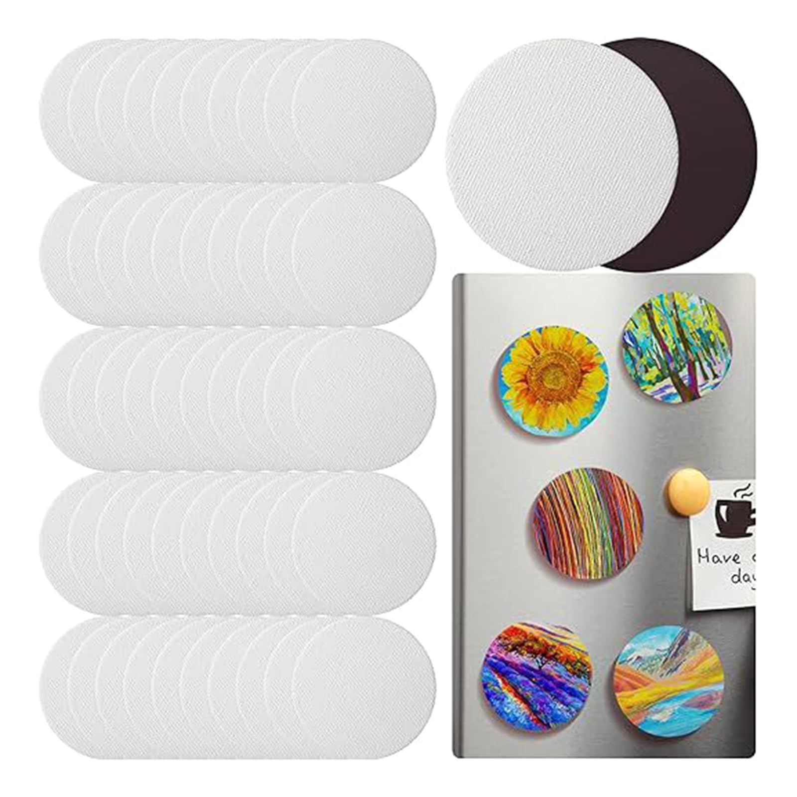 50-teiliges Malleinwand-Set mit Staffeleien, Pinsel und Malleinwand für Kühlschrank-Kunstfarben