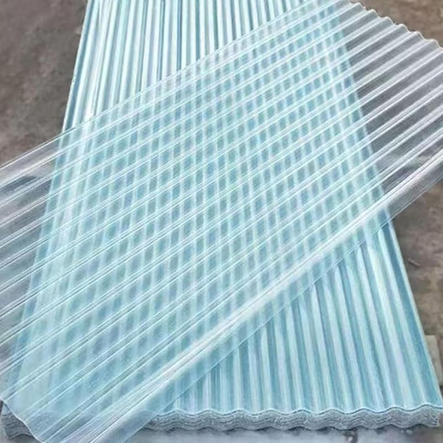Clear Polycarbonate Roofing Sheet, Splicable Corrugated Plastic UV Resistant Insulation Day Lighting Covering Panel for Greenhouse Canopy Carport Pergola, Easy Cut (Clear, 8 PCS 3x5.3 ft)
