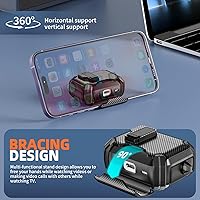 Vista 3 de Inesore Compatible con funda de AirPods Pro de 2ª/1ª generación con soporte para teléfono y kit de limpieza, compatible con Magsafe, bloqueo