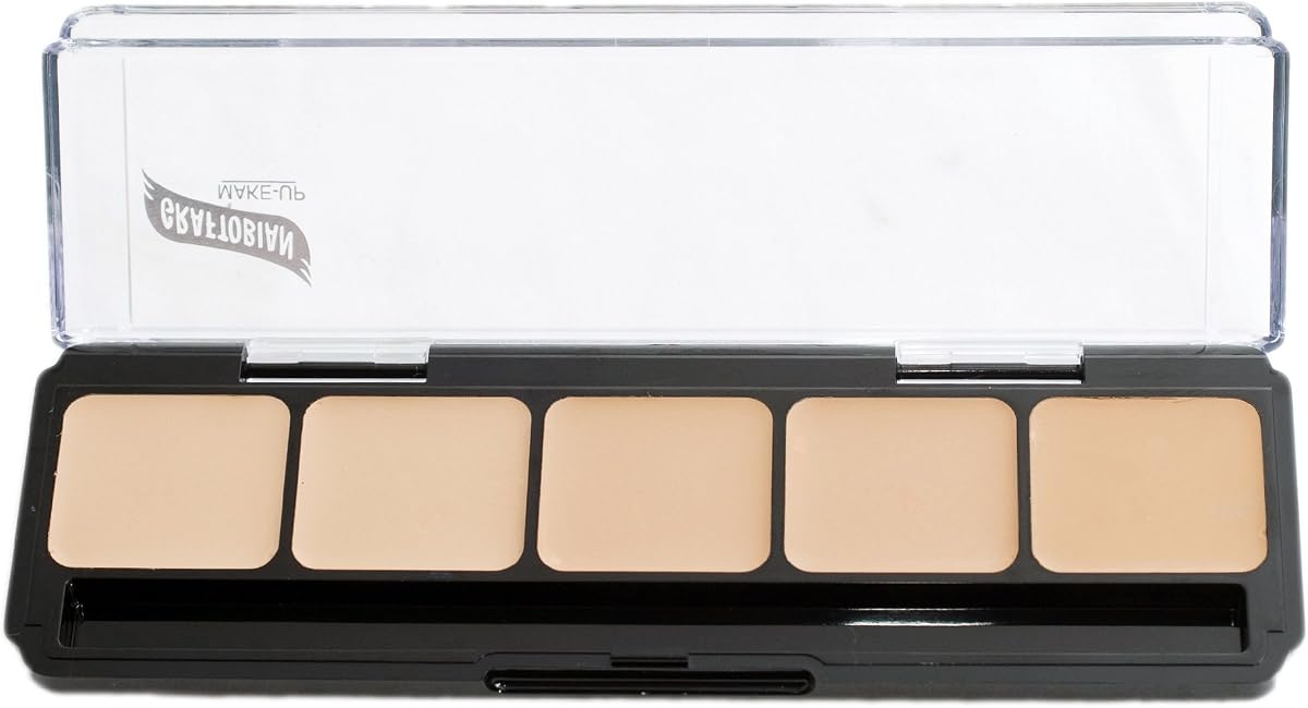 Graftobian Professional Makeup - Neutral #2 Cream Foundation Palette, Contour Palette and Color Corrector for Full Coverage Foundation - 5 Well Concealer for Light to Medium Skin
