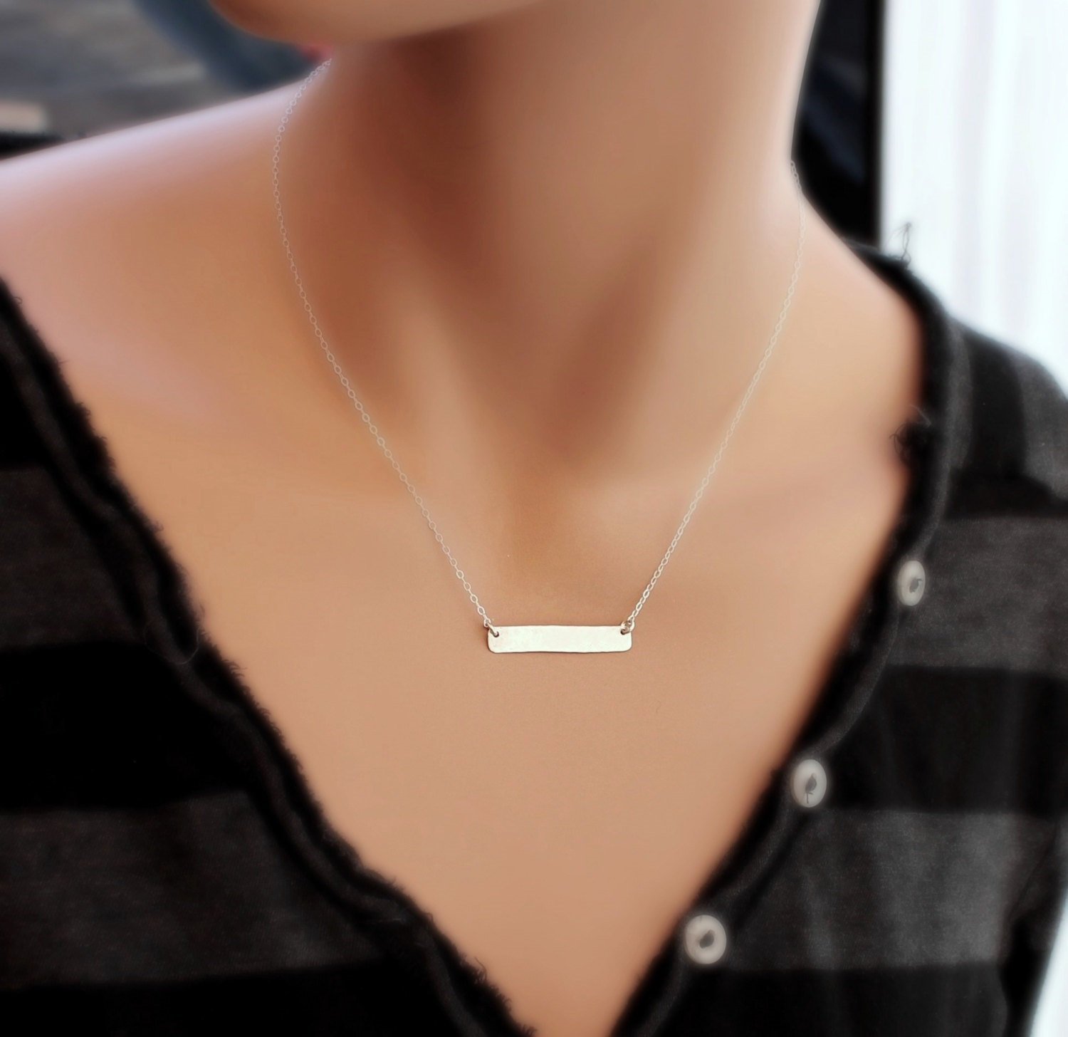 Buy Personalized Gold Bar Necklace 