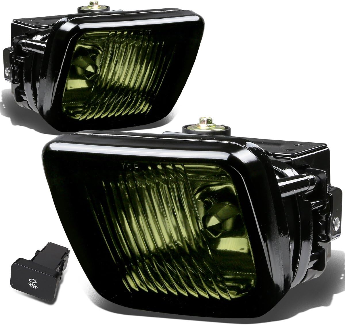 DNA Motoring FL-HC96-SM Front Bumper Fog Light Driver & Passenger Side Enhance visibility [Compatible with 96-98 Honda Civic]