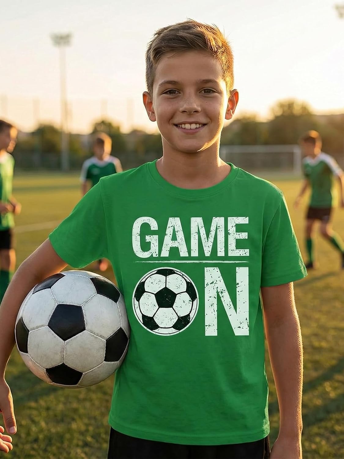 Tstars Soccer T-Shirt for Kids - Game On Youth Tee Gift for Boys and Girls Who Love Playing or Watching the Sport