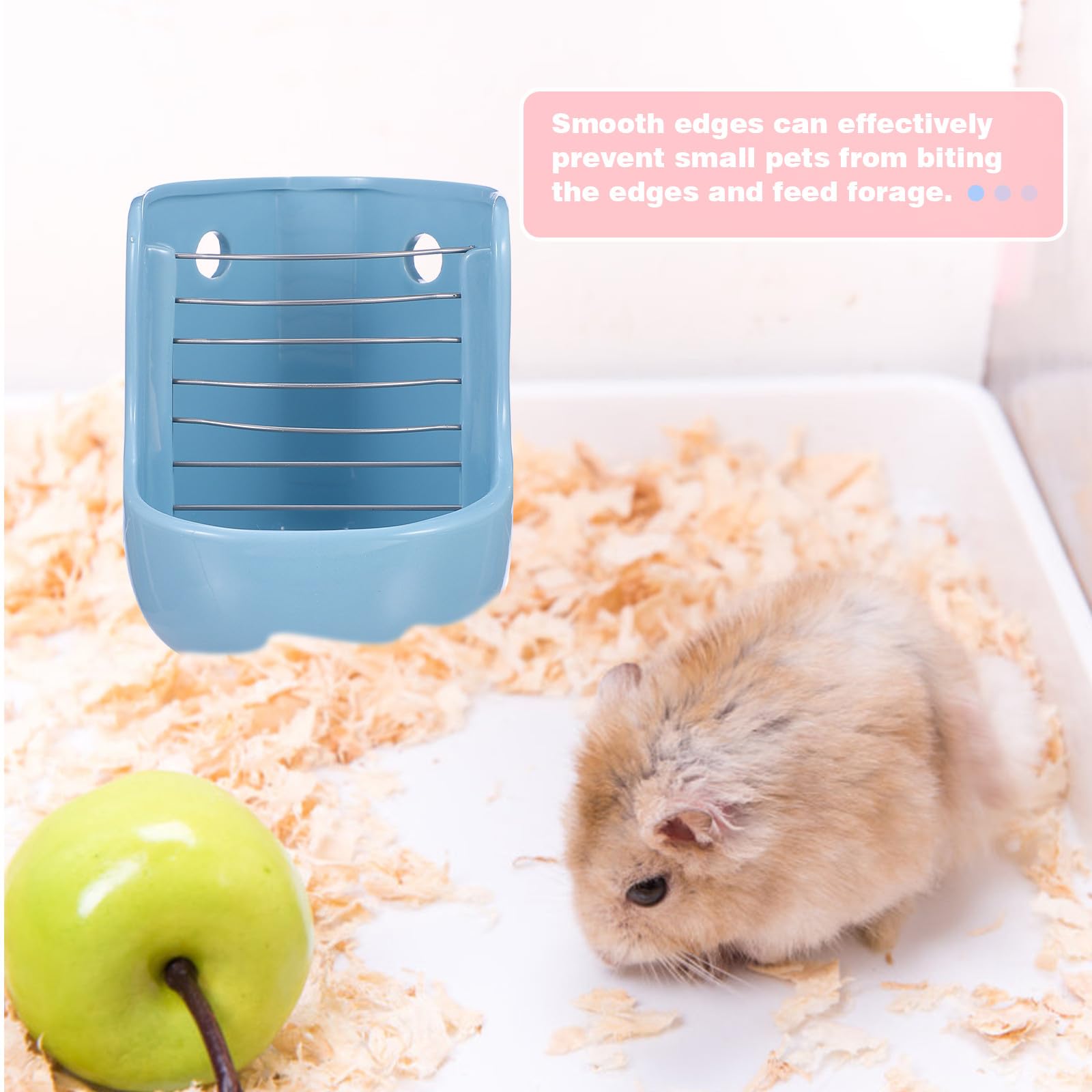 Levemolo Keramik Futterkorb mit Halterung für Kaninchen und Meerschweinchen Anti Überschüttungs Napf Einfach zu Montieren und Abnehmbar für Käfiginstallation