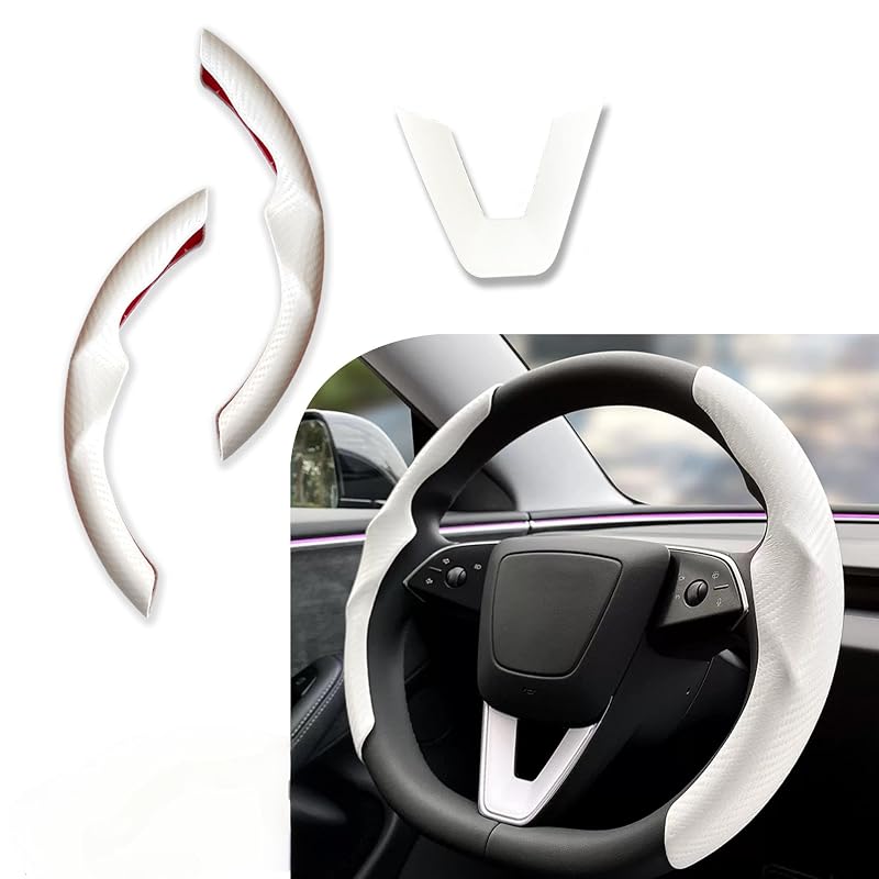 Capa para Volante Tesla Model 3 Juniper e Model Y Highland em Fibra de Carbono SXunacou