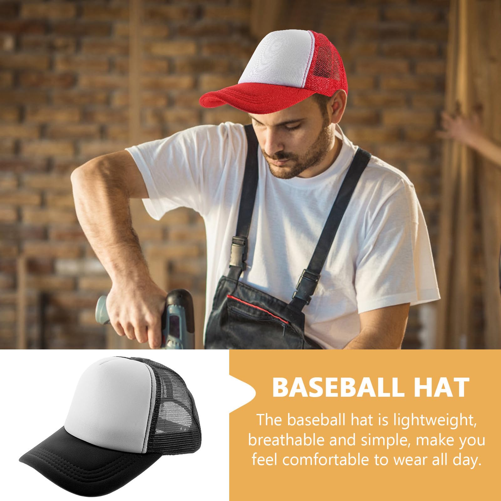 VALICLUD Lot de 10 Casquettes de Baseball pour Sublimation en Filet