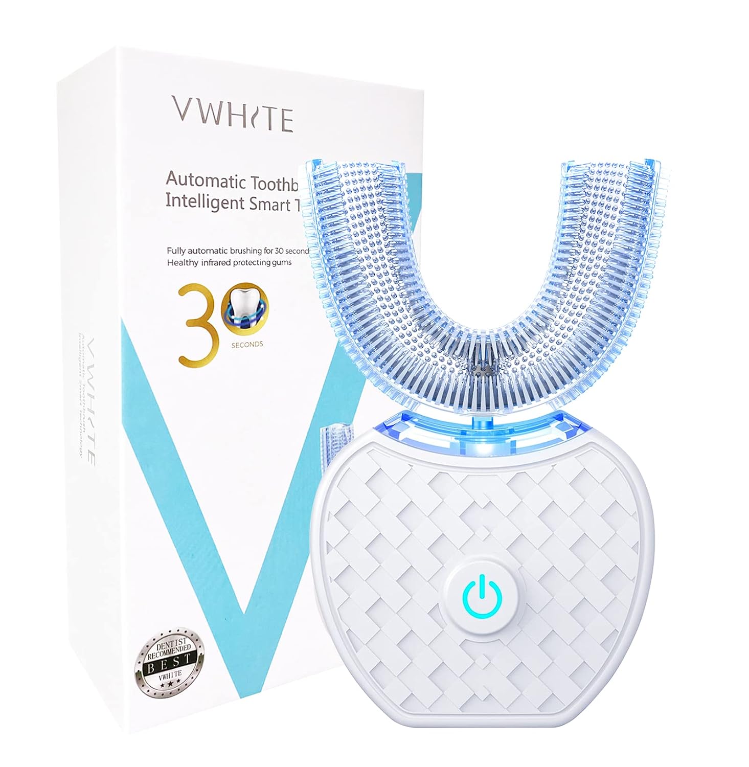 GideaTech Automatic Toothbrush,Electric Toothbrush,Sonic Teeth Whitening,Sonic Toothbrush Teeth Whitening Kit with LED Light,White