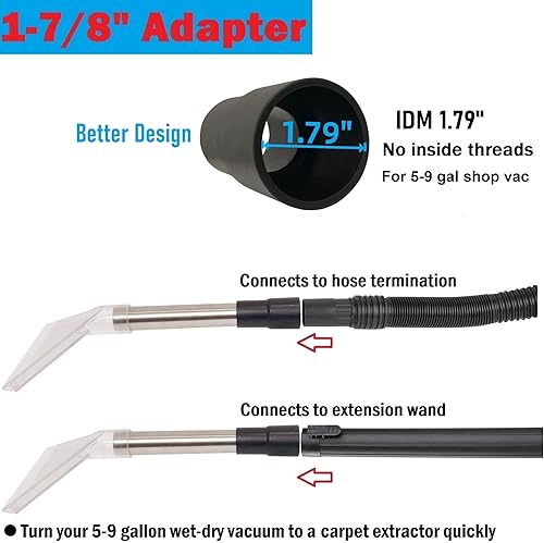 Miniatura 4 de RosyOcean Universal compatible con todos los accesorios extractores de aspiradoras de tienda con accesorios de extracción de cabezal de vacío de